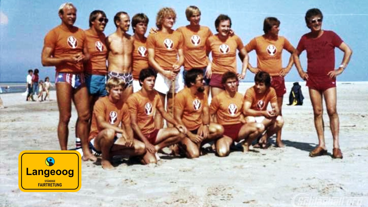 Übersichtskarte von Langeoog mit der Aufschrift Moin