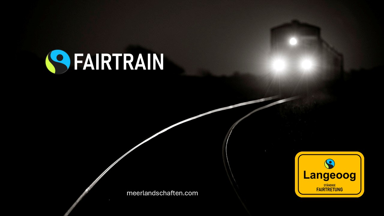 Übersichtskarte von Langeoog mit der Aufschrift Moin